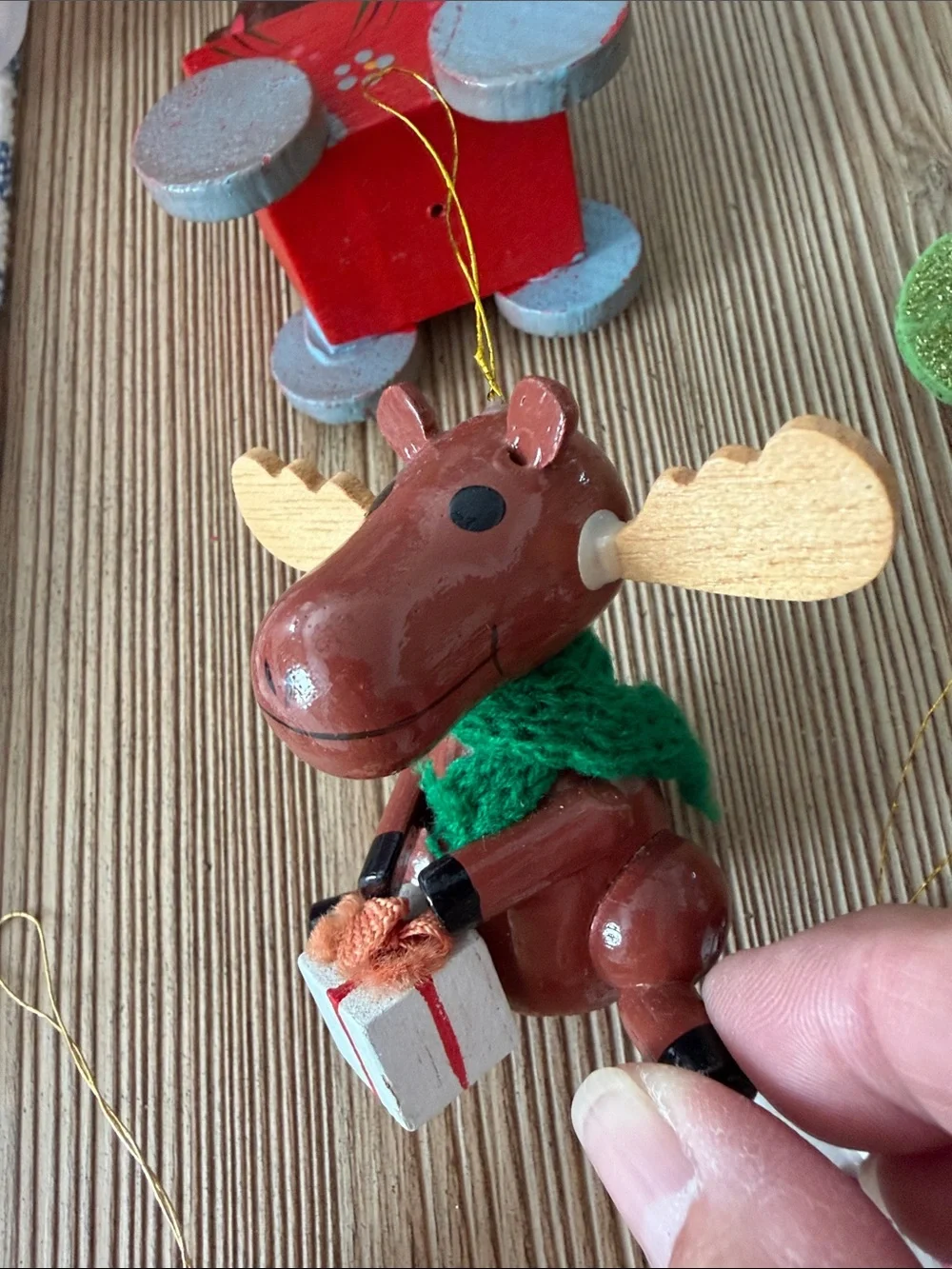 Vintage Wood Christmas Ornament Bundle Lot of 14